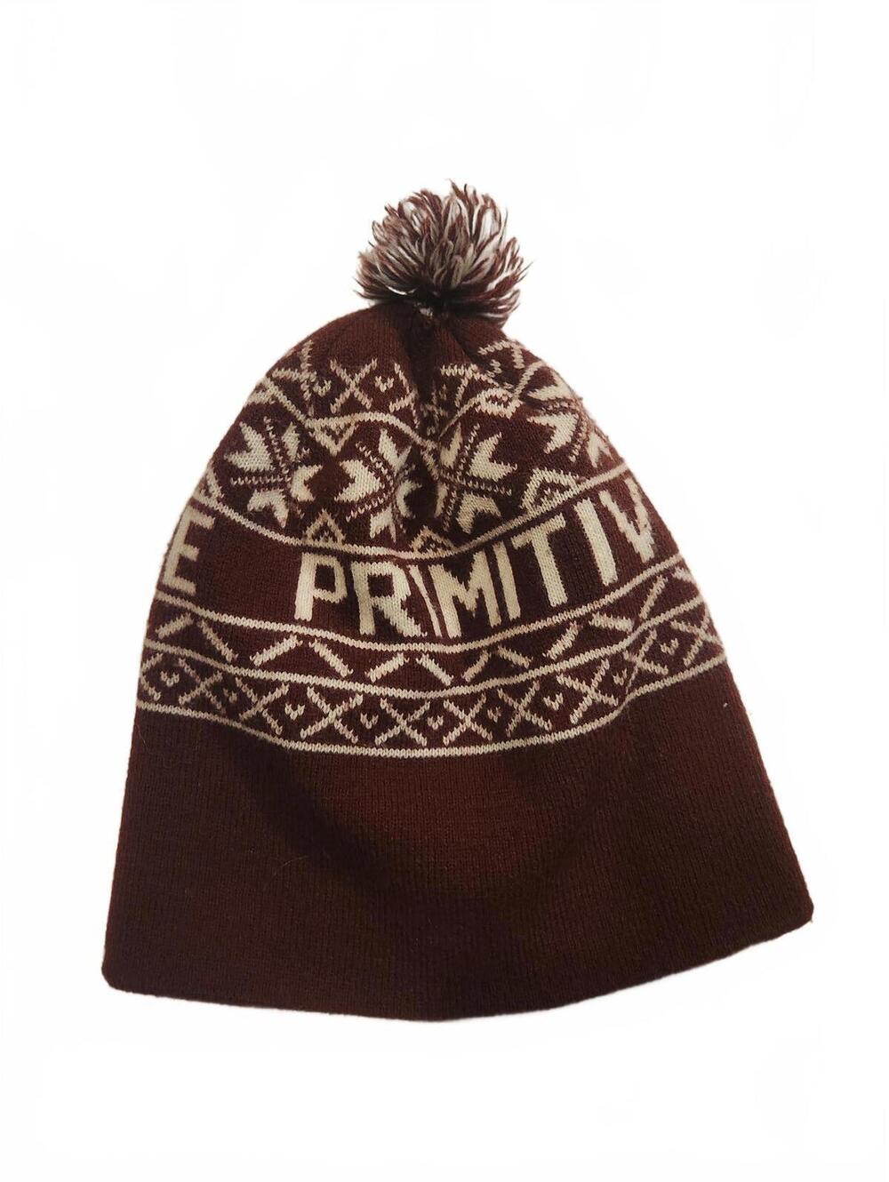 Primitive Maroon Pom Pom Winter Beanie. One size fits all. Excellent condition